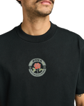 The RVCA Mens Roses Poster T-Shirt in Black