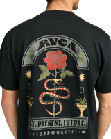 The RVCA Mens Roses Poster T-Shirt in Black