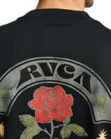 The RVCA Mens Roses Poster T-Shirt in Black