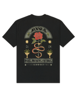 The RVCA Mens Roses Poster T-Shirt in Black