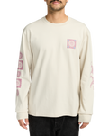 The RVCA Mens Spin Long Sleeve T-Shirt in Ceramic