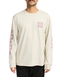 The RVCA Mens Spin Long Sleeve T-Shirt in Ceramic