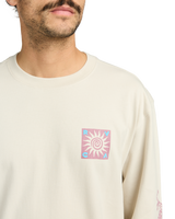 The RVCA Mens Spin Long Sleeve T-Shirt in Ceramic