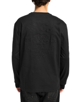 The RVCA Mens VA Worldwide Long Sleeve T-Shirt in Black