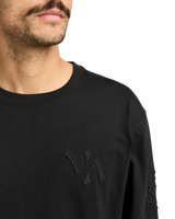 The RVCA Mens VA Worldwide Long Sleeve T-Shirt in Black