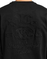 The RVCA Mens VA Worldwide Long Sleeve T-Shirt in Black