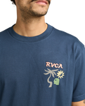 The RVCA Mens Deep Think T-Shirt in Moody Blue