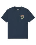 The RVCA Mens Deep Think T-Shirt in Moody Blue