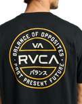 The RVCA Mens Logo Pack T-Shirt in Black