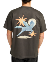 The RVCA Mens Pegasus T-Shirt in Pirate Black