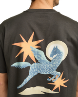 The RVCA Mens Pegasus T-Shirt in Pirate Black