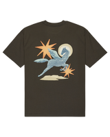 The RVCA Mens Pegasus T-Shirt in Pirate Black