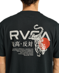 The RVCA Mens Tiger Sun T-Shirt in Black