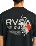 The RVCA Mens Tiger Sun T-Shirt in Black