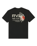 The RVCA Mens Tiger Sun T-Shirt in Black