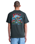 The RVCA Mens Welcome To RVCA T-Shirt in Pirate Black