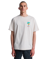 The RVCA Mens Frond Mural T-Shirt in Moonbeam