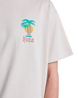 The RVCA Mens Frond Mural T-Shirt in Moonbeam
