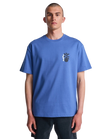 The RVCA Mens Cut Out T-Shirt in Indigo