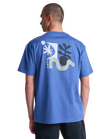 The RVCA Mens Cut Out T-Shirt in Indigo