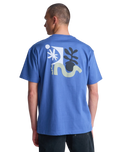 The RVCA Mens Cut Out T-Shirt in Indigo