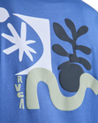 The RVCA Mens Cut Out T-Shirt in Indigo
