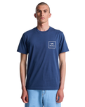 The RVCA Mens All The Ways T-Shirt in Moody Blue