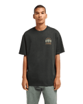 The RVCA Mens Iris T-Shirt in Pirate Black