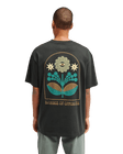 The RVCA Mens Iris T-Shirt in Pirate Black