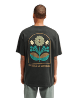 The RVCA Mens Iris T-Shirt in Pirate Black