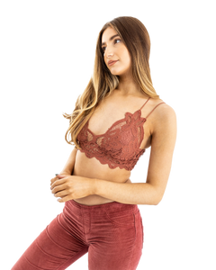 The Free People Womens Adella Bralette in Copper