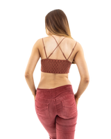 The Free People Womens Adella Bralette in Copper