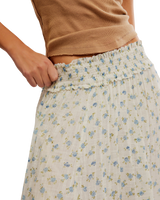 The Free People Womens Brynn Printed Maxi Skirt in Ivory Combo Ditsy