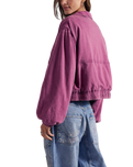 The Free People Womens Birdie Washed Jacket in Roan Rouge