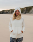 The Passenger Womens Cove 2.0 Knitted Hoodie in Off White