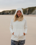 The Passenger Womens Cove 2.0 Knitted Hoodie in Off White