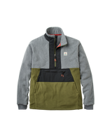 Woodland 1/2 Zip Polartec® Fleece Jacket in Grey Marl & Khaki