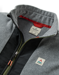 Woodland 1/2 Zip Polartec® Fleece Jacket in Grey Marl & Khaki