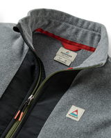 Woodland 1/2 Zip Polartec® Fleece Jacket in Grey Marl & Khaki