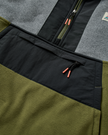 Woodland 1/2 Zip Polartec® Fleece Jacket in Grey Marl & Khaki