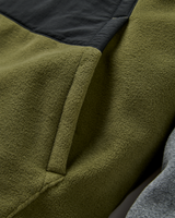 Woodland 1/2 Zip Polartec® Fleece Jacket in Grey Marl & Khaki