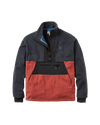 The Passenger Mens Woodland 1/2 Zip Fleece Jacket in Redwood & Charcoal