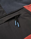 The Passenger Mens Woodland 1/2 Zip Fleece Jacket in Redwood & Charcoal