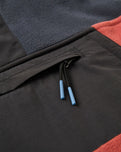 The Passenger Mens Woodland 1/2 Zip Fleece Jacket in Redwood & Charcoal
