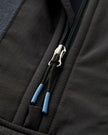 The Passenger Mens Woodland 1/2 Zip Fleece Jacket in Redwood & Charcoal