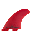The FCS II Accelerator Medium Neo Glass Tri Fins in Red