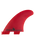 The FCS II Accelerator Medium Neo Glass Tri Fins in Red