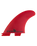 The FCS II Accelerator Medium Neo Glass Tri Fins in Red