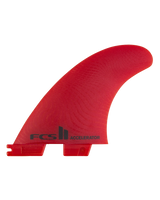The FCS II Accelerator Medium Neo Glass Tri Fins in Red