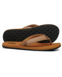 The Foamlife Mens Seales Mens Flip Flops in Tan & Tan
